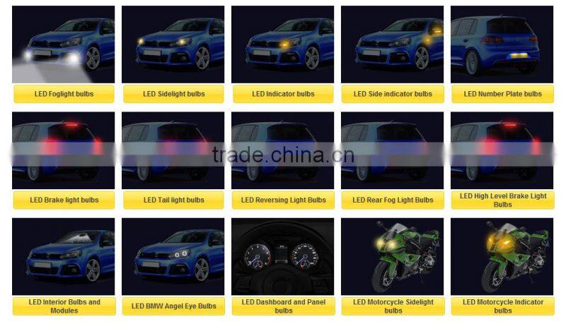 7.5W T10 COB blue yellow red color led interior bulbs
