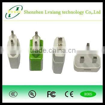 Wholesale High quality color single mobile phone travel charger, USB adaptor wall charger