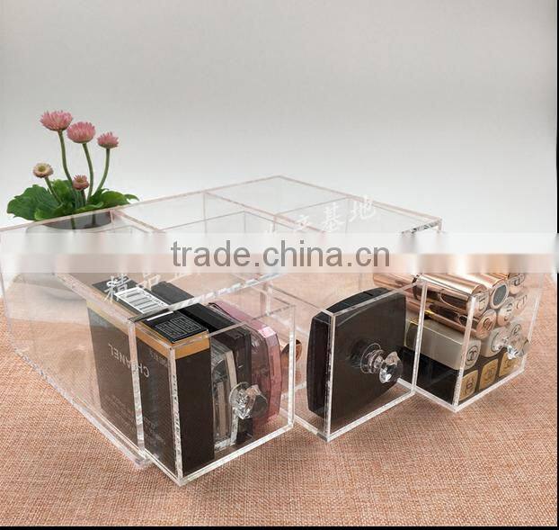 with 3 drawers acrylic cosmetics storage box