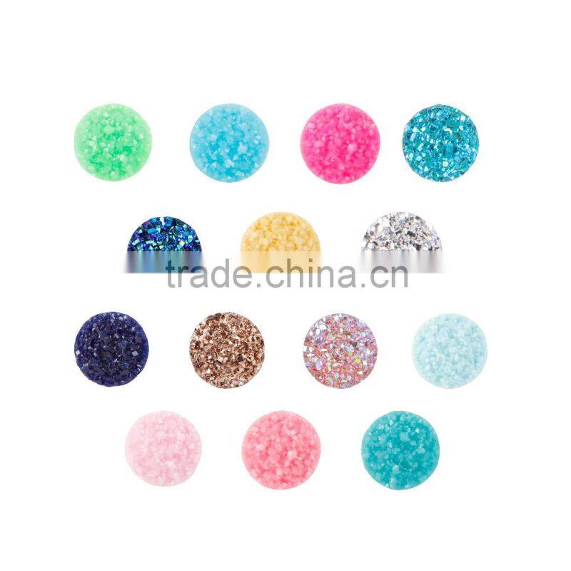Wholesale different color Round Shape Druzy Stones