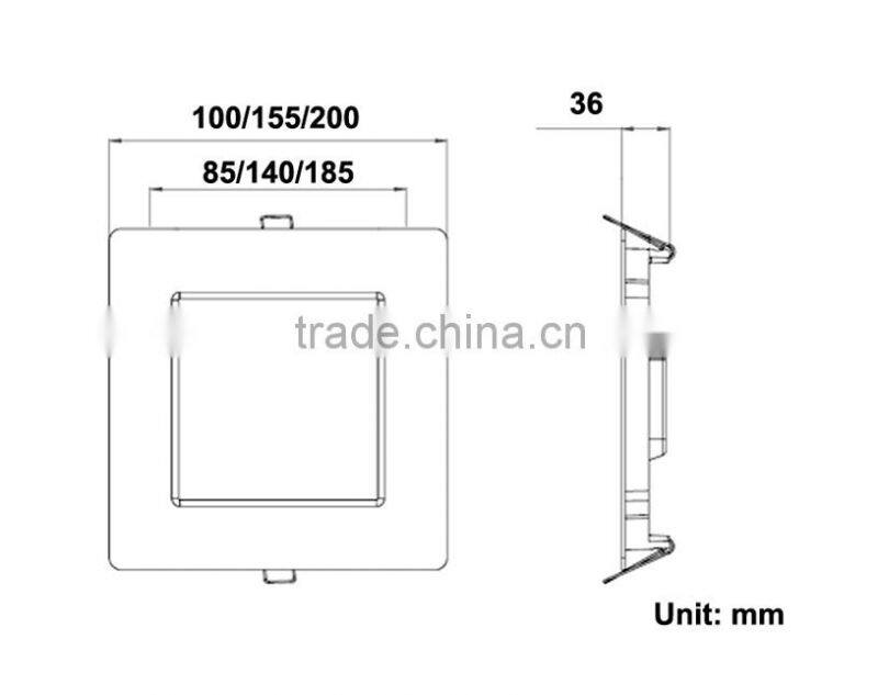 Beatiful Mini Panel Spring Holder Surface Mounted Led Panel Light 12w