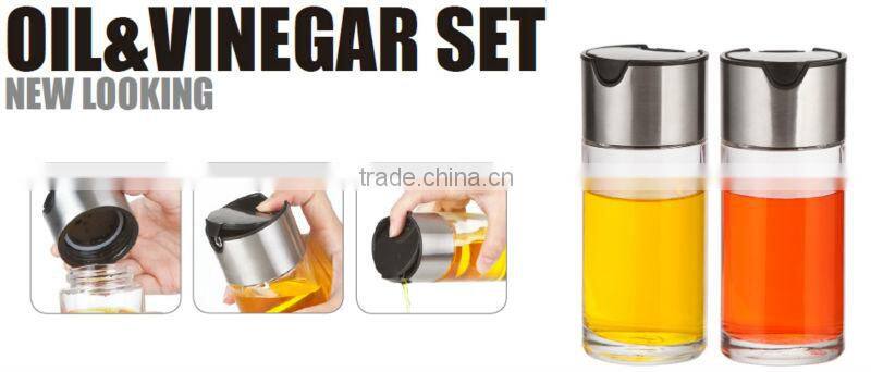 SINOGLASS 4 pcs glass storage canister jar set with TUSCAN VILLA decal