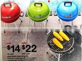Powder Coated Finishing and Stainless Steel Metal Type charcoal BBQ grill