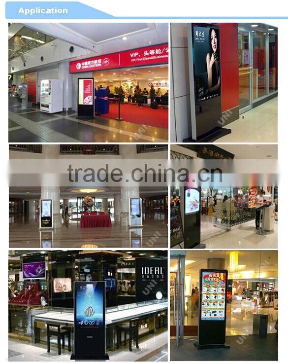 Airport metro station 42 inch LCD portrait digital signage advertising totem kiosk
