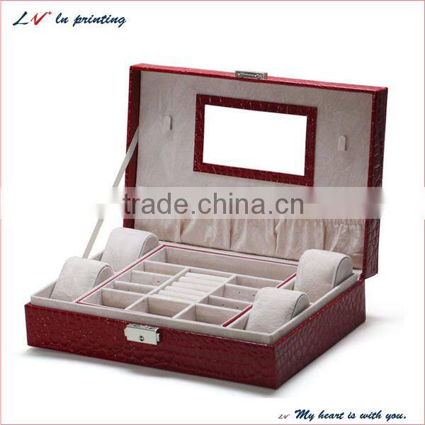 professional manufacture unique leather watch box with high quality material in shanghai