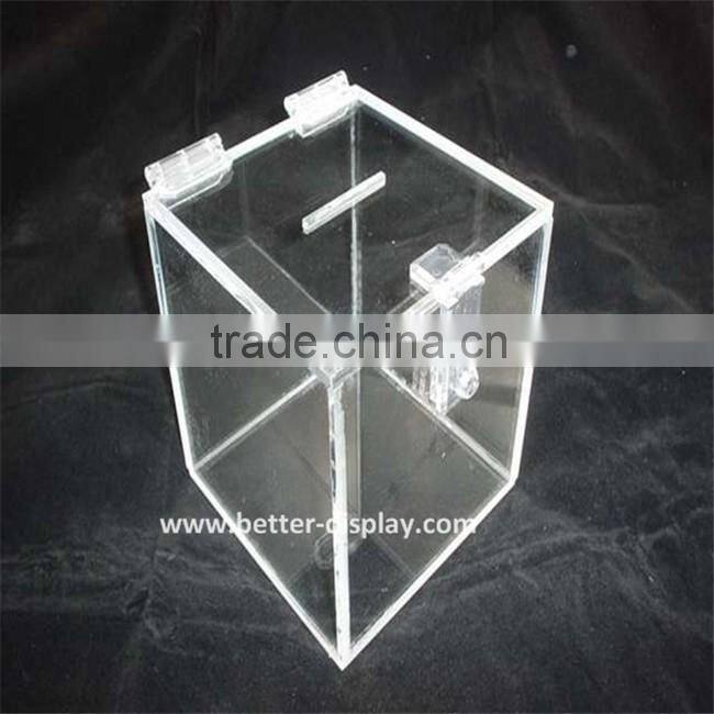 wholesale acrylic charity coin collection boxes