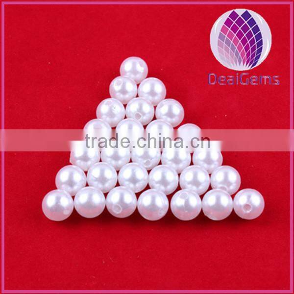 White acrylic imitation pearls for sale