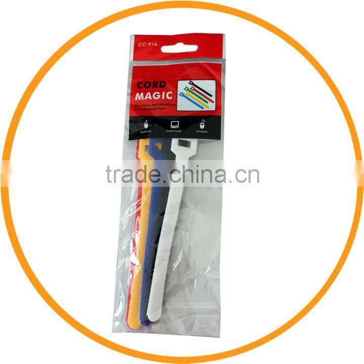5 Pcs Colored Nylon Wire Zip Ties Cable Straps Cord Magic Tape New from dailyetech