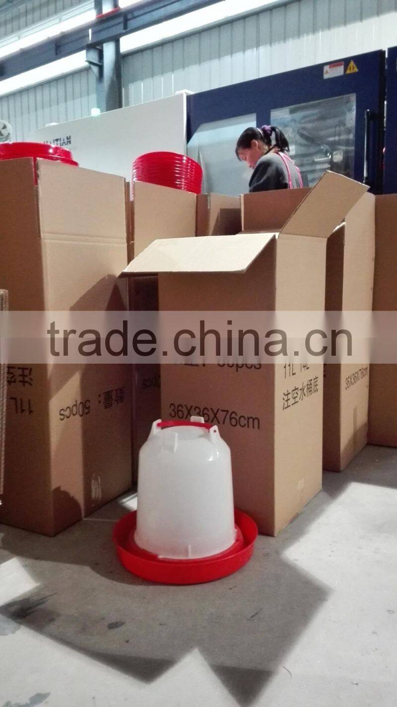 Hot Selling Red+White Chicken Chicks Hen Feeder And Liter Poultry Drinker Waterer Plastic