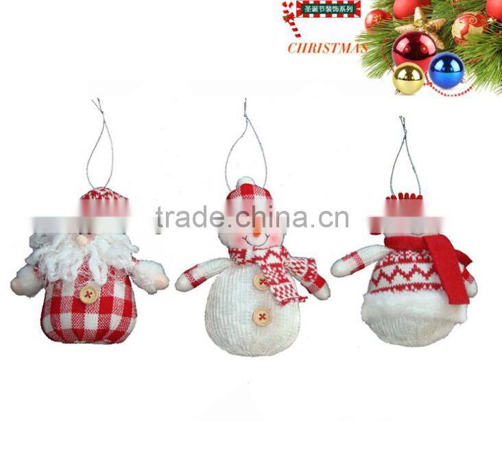 Christmas Tree Decoration Red and white snowman hanging