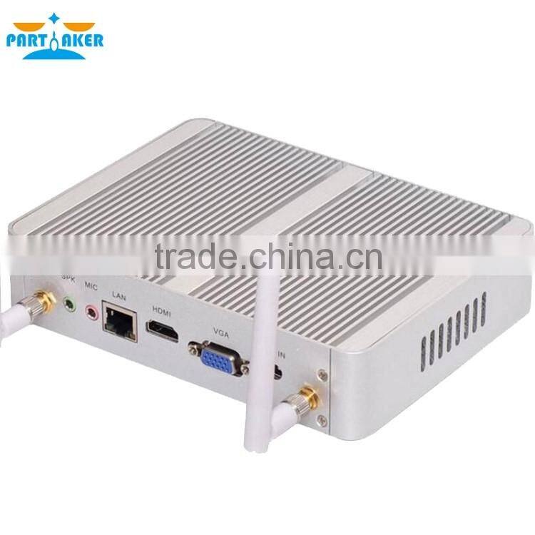 Partaker B4 Cheapest i3 Broadwell fanlesscomputer Win10 Barebone Computer i3 4005U 4K mini pc