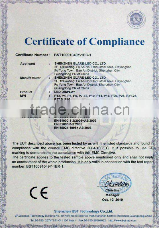 P6 192X128 stand up advertisement display boards