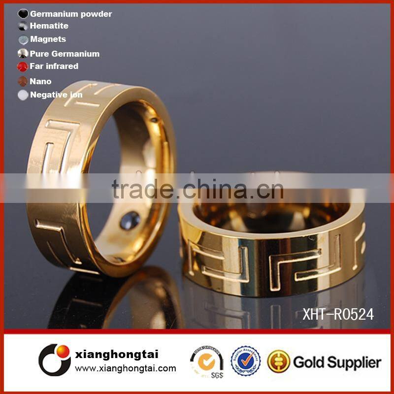 Bio Germanium Cheap Magnetic Titanium Ring