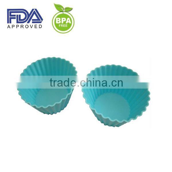 Eco-friendly heat-resistant mini round shape silicone muffin cups