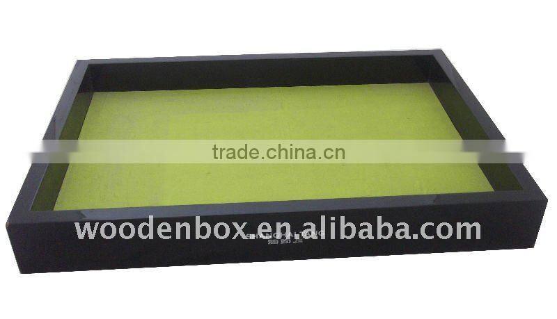 Wooden jewellery display box with piano finish