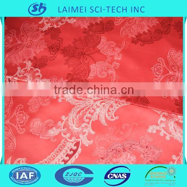 Imitated Silk Fabric For Bedding Hometextile With Red,Brown,White