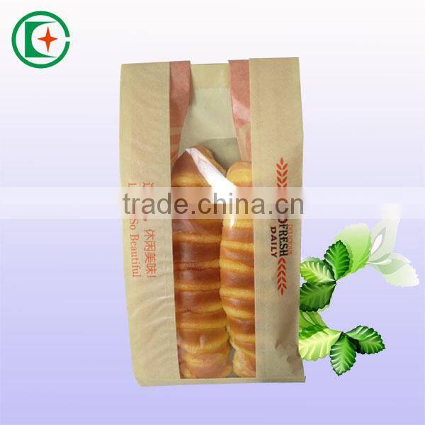 China supplier custom printed window bread paper bag