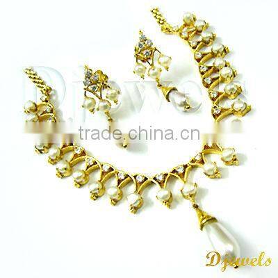 Natural Pearl Necklace Sets 14K, Gold Necklace Sets, Pearl Jewelry Sets