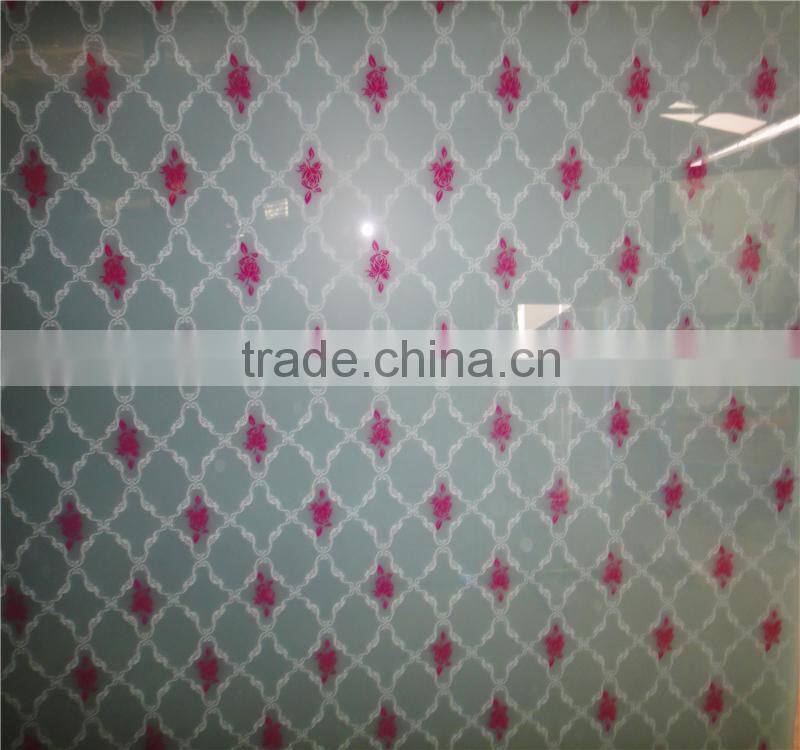 colorful design silkscreen printed glass for windows