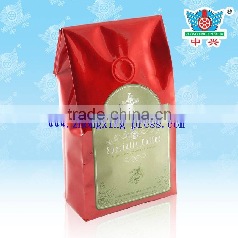custom printed coffee pouch with coffee bean packaging bags foil coffee bags