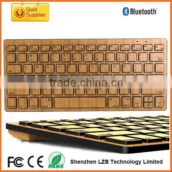 Wood keyboard, bamboo bluetooth keyboard for iphone/ipad/tablet