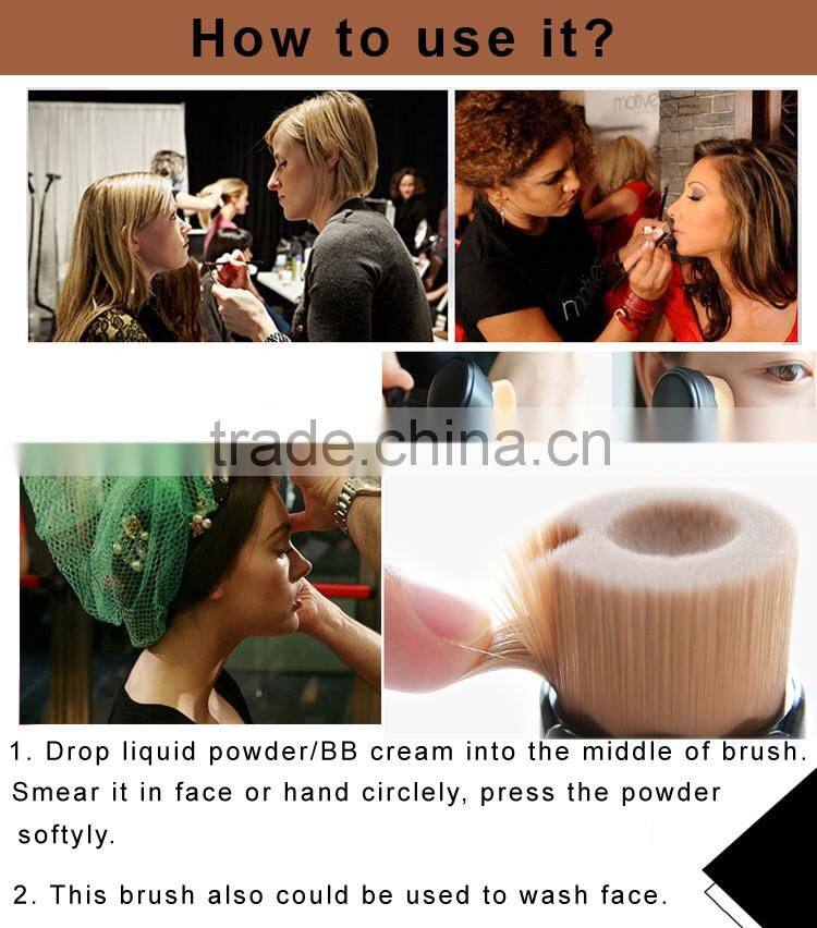 New long handle round cosmetic mineral make up brush