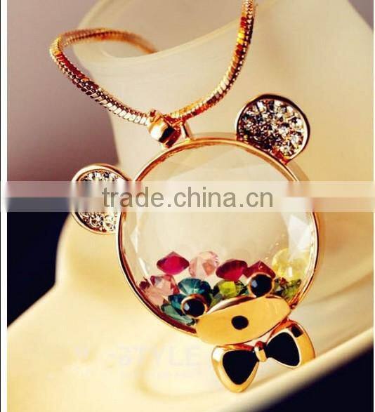 2014 Fashion Trend Elegant Bear Pendant Necklace Little