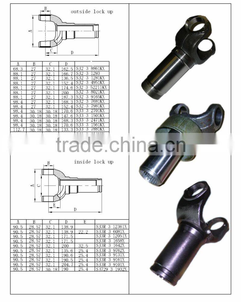 High precise types of Transmission Shaft parts slip yoke