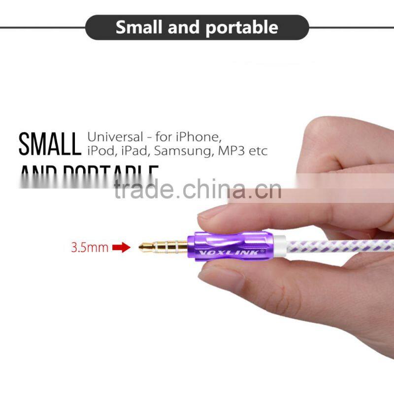 VOXLINK 1m/2m/3m/5m/8m/10m 3.5mm to 3.5mm Aluminium Jack Aux stereo Audio Cable Male to male Extension Cable