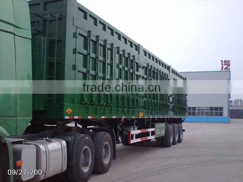 3 axle Strong box semi trailer , van semi trailer , grain transport truck trailer