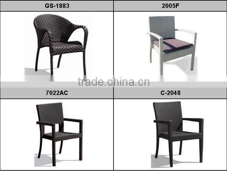New design dining chair garden rattan restaurant chair (CF1374C)