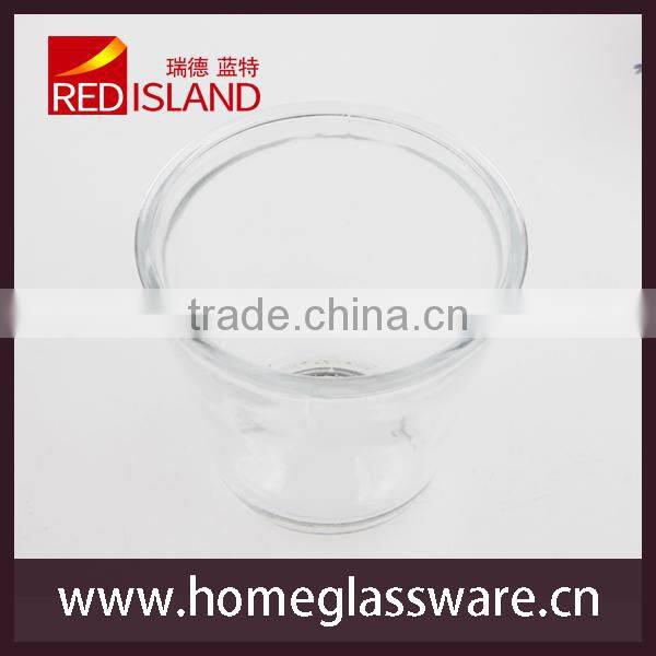 clear glass planter pot flower vase customized base