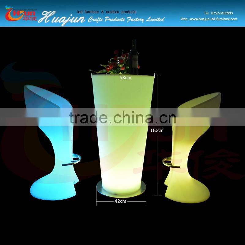 good and hot sale modern rotating bar chairs with lighting & led bar chair 2015