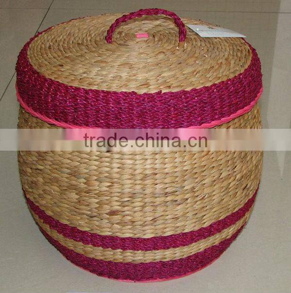 Natural Oval Water hyacinth pot storage baskets