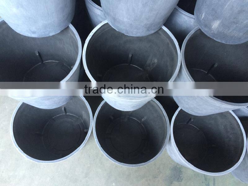 Primary grey color garden plastic flower pot outdoor use plastic flower pot