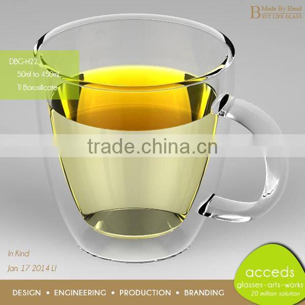 Decorative 2014 Handmade Craft Borosilicate Beer Glass