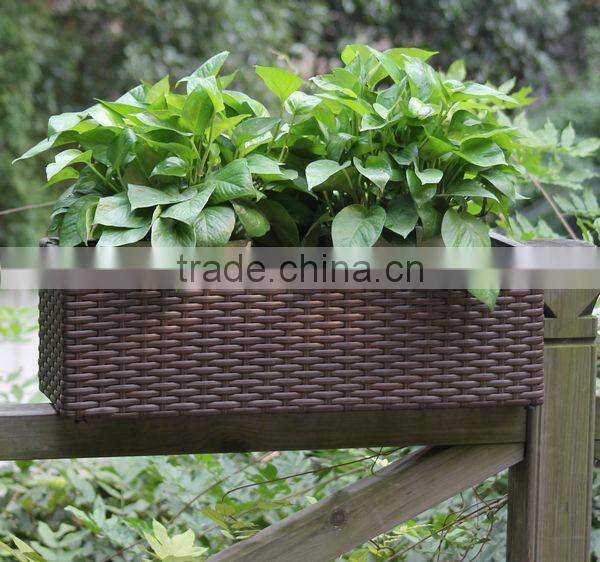 FO-9401 Synthetic Rattan Planter for Garden Decor
