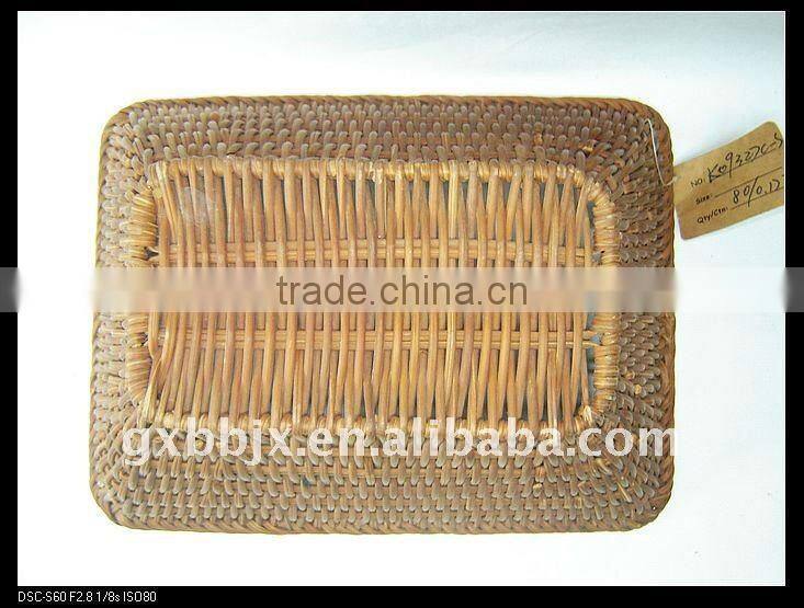 Rectangle awn woven iron frame storage mini fruit basket