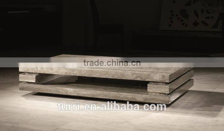 Modern Luxury White Natural Travertine Tea Table For Home Center