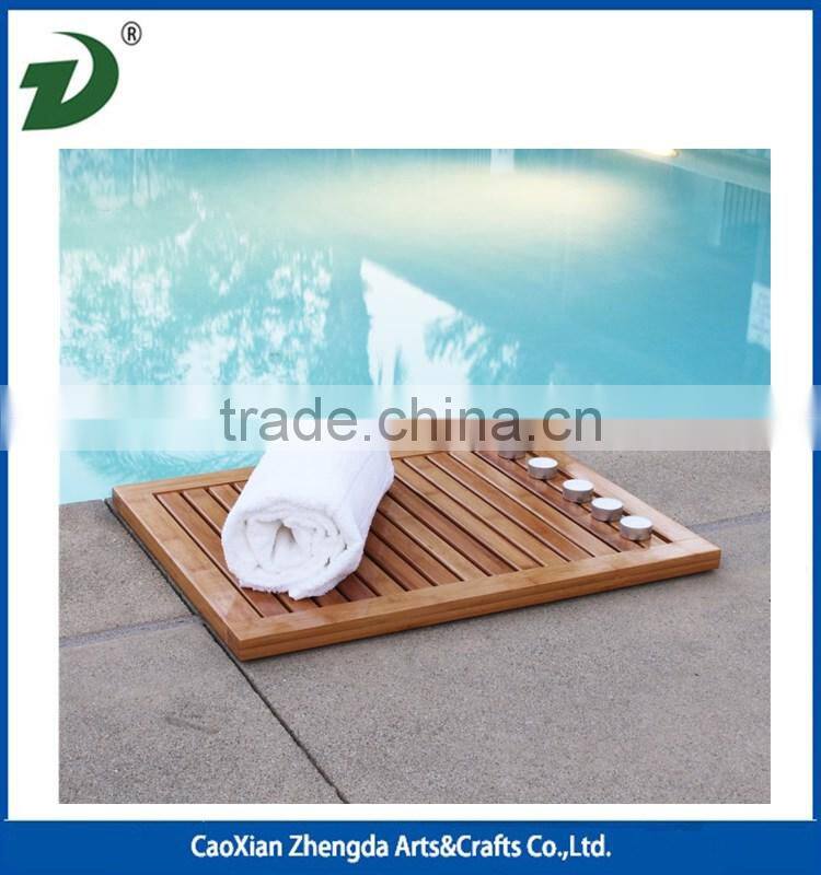 Fancy bamboo / wooden bath mat / shower floor / shoe tray