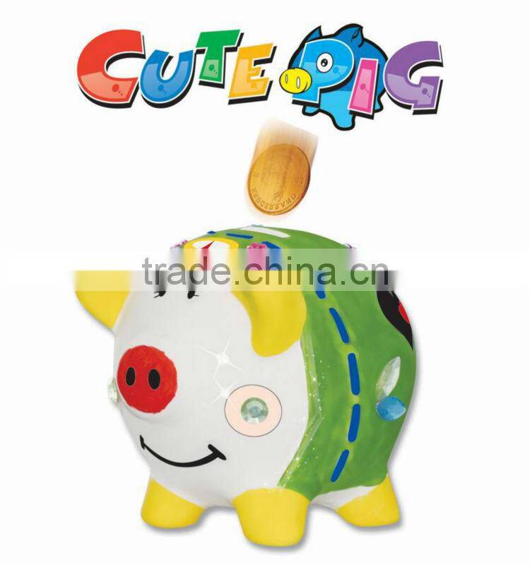 factory DIY Painting Ceramic Pig Coin Bank