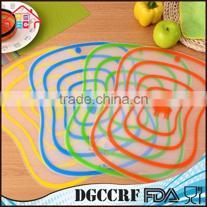 NBRSC 4Pcs Function Plastic Cutting Board Set / Fruit Health Antibacterial Kitchen Tools Thick Chopping Block