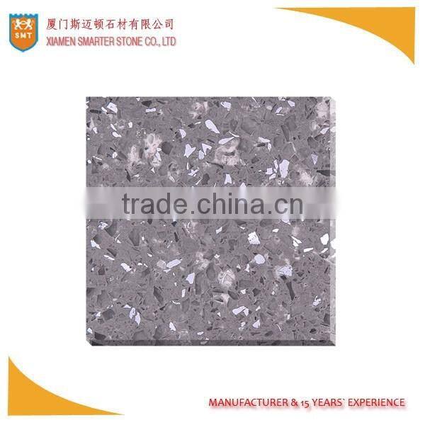 Brown Artificial Quartz Stone with Black Spot