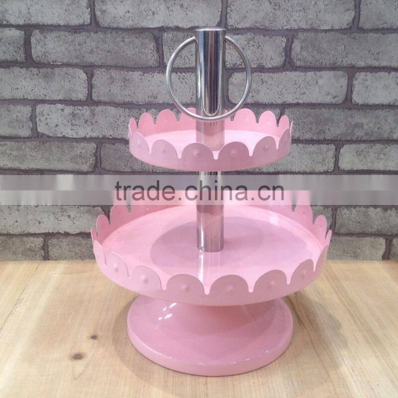 Metal Footed Wedding Cake Stand Plate Party Dessert Display