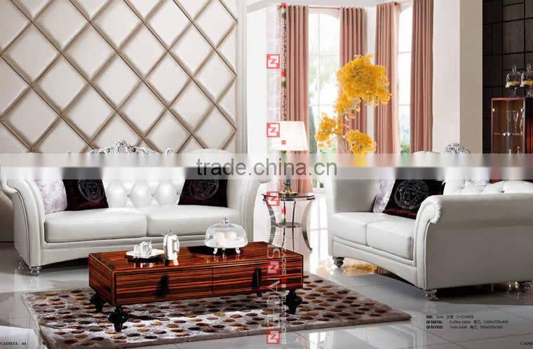 White antique french leather sofa 996