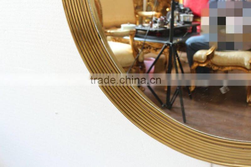 Wall Mounted Mirror In Stainless Steel Frame For Home Decor