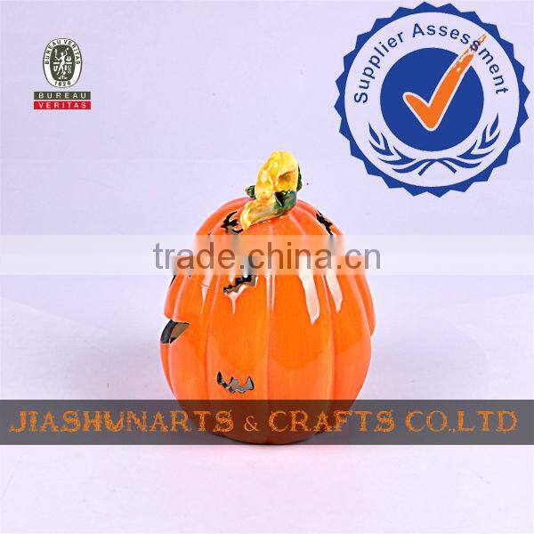 Pumpkin Halloween Ceramics Candlesticks