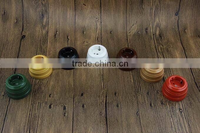 different types of european ru ceramic porcelain power universal 2-gang pop up sockets
