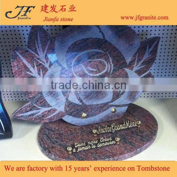 Best Selling Small Tombstone With Rose Carving Design
