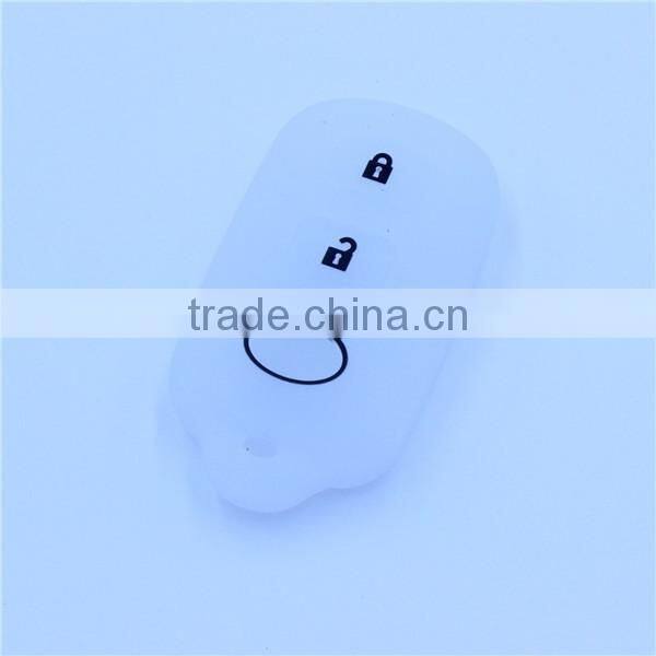 2 buttons silicone remote car key shell, car key cover for toyota with panic button